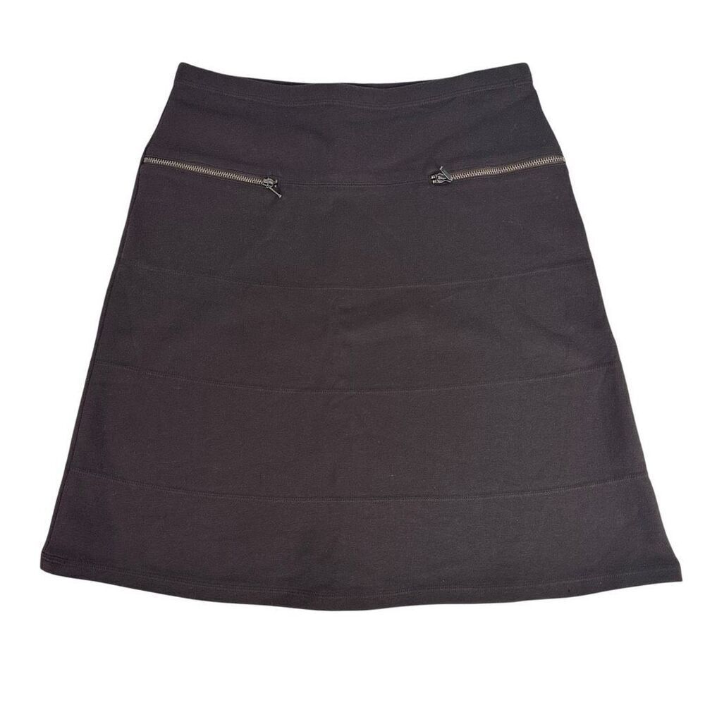 Athleta Small Brown Strata Skirt With Front Zip Pockets